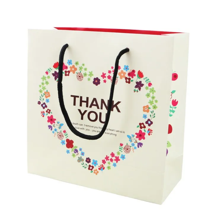 Подарочный пакет с ручкой квадратный бумажный мешок большой вместимости 10