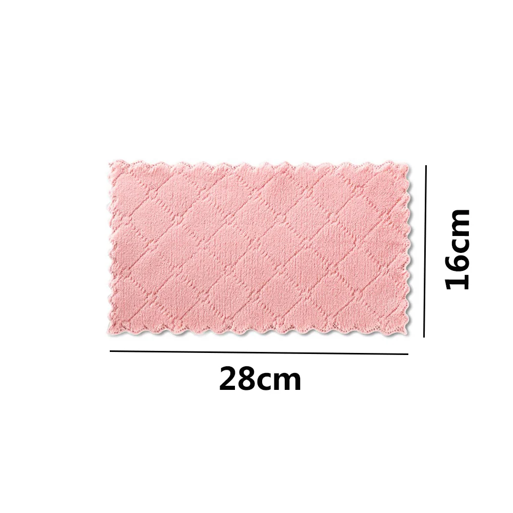 

Double-layer Absorbent Microfiber Kitchen Dish Cloth Non-stick Oil Household Cleaning Wiping Towel Kichen Tools 5pcs Is Cheaper