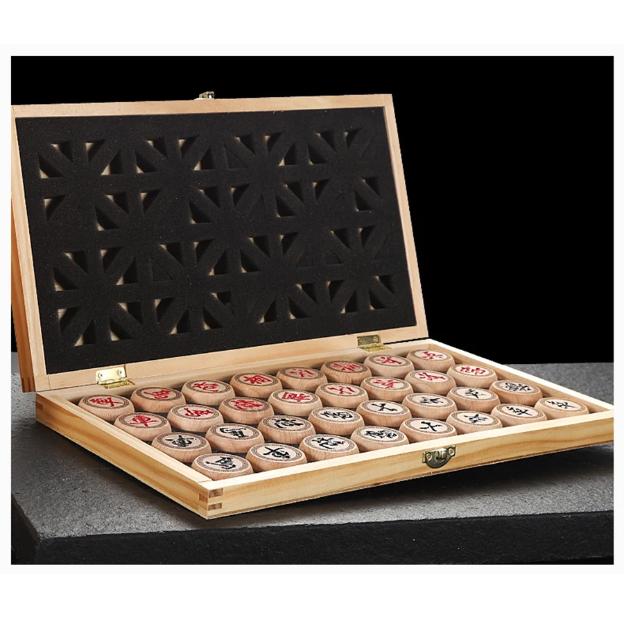 

Wood Chinese Chess Set Traditional Board Board Games for Adults Chinese Chess Board Games for Children Chess Games BG50CC