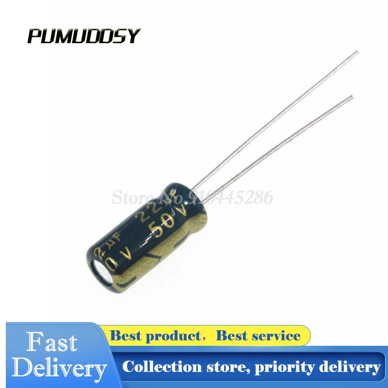 

20PCS/LOT Aluminum electrolytic capacitor 22uF 50V 5*11 Electrolytic Capacitor 50v 22uf 5x11mm
