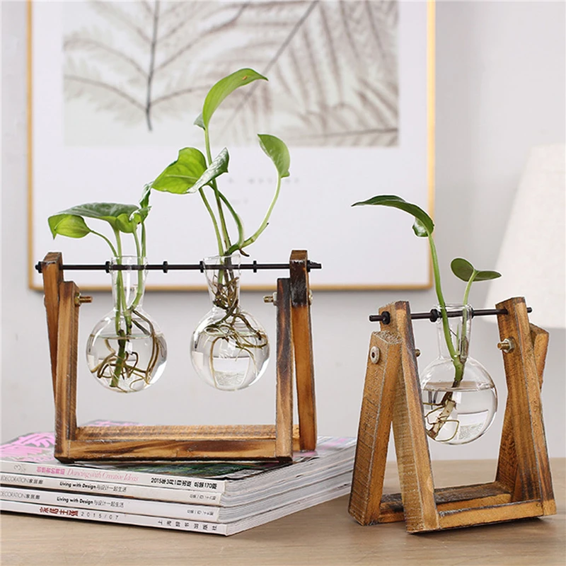 Модная ваза для гидропоники Настольная Ваза растений террариума стеклянная с
