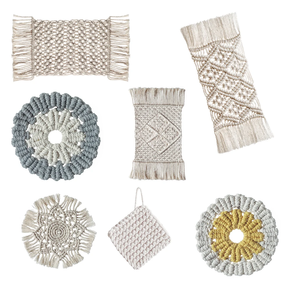 

1pcs ins simple home woven placemat hotel restaurant non-slip coaster insulation pad western placemat Nordic fashion