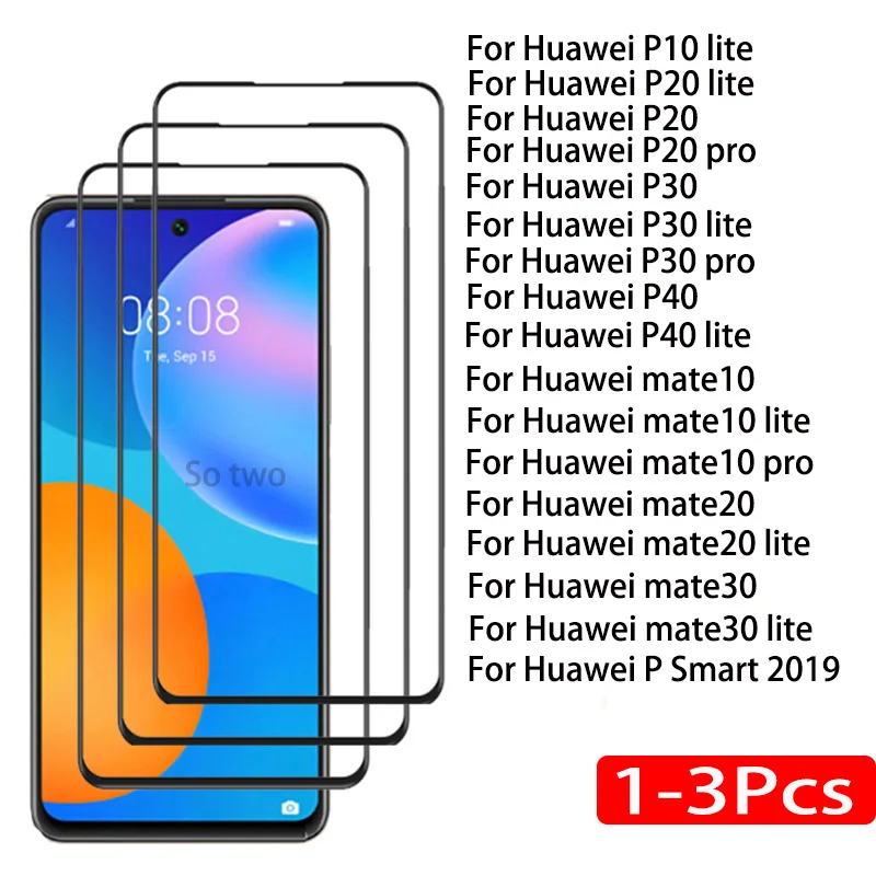 Закаленное стекло с полным покрытием для Huawei P30 P20 P40 lite Pro P Smart 2019 Защитное экрана