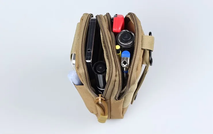 Камуфляжная тактическая сумка Мужская поясная Военная походная Холщовая Сумка