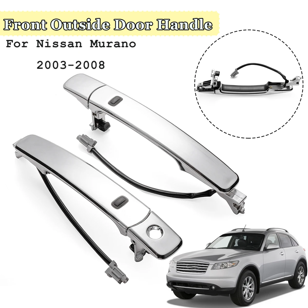 Умный вход для Nissan Murano 2003 2004 2005 2008 1 шт. передняя левая/правая Наружная ручка