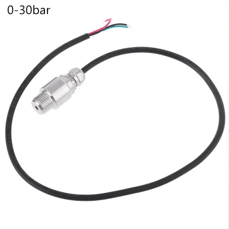 

J2FB DC 5V 1/4 NPT Pressure Transducer Transmitter Sensor Stainless Steel Oil Air Water 10/20/30 Bar