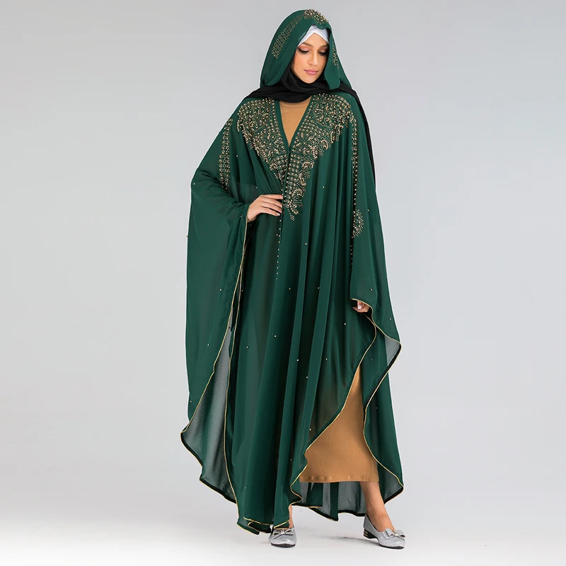 Открытый Дубай abaya кимоно кардиган турецкий хиджаб мусульманское платье исламское одежда для Женский Восточный халат Caftan халат Musulman Djelaba Femme
