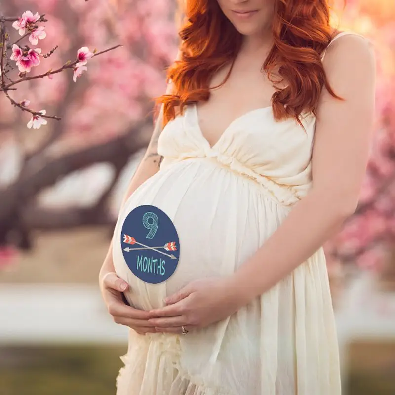 12 шт./компл. стикеры по месяцам для беременных женщин Аксессуары фотосъемки