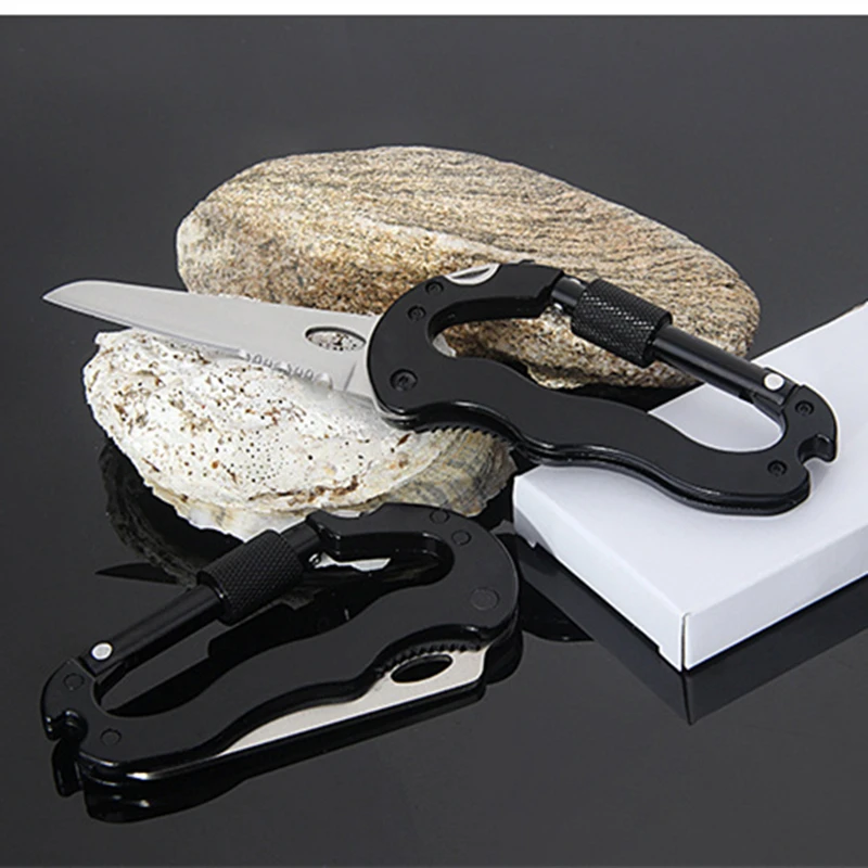 5 в 1 карабин для выживания на природе Многофункциональный походный складной нож