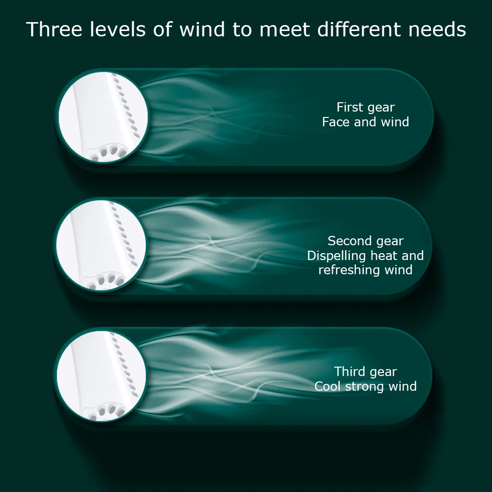 

Mini Neck Fan USB Rechargeable Outdoor Sports Electric Fan Portable Bladeless Mute Wearable Air Cooler Summer Radiator Fan