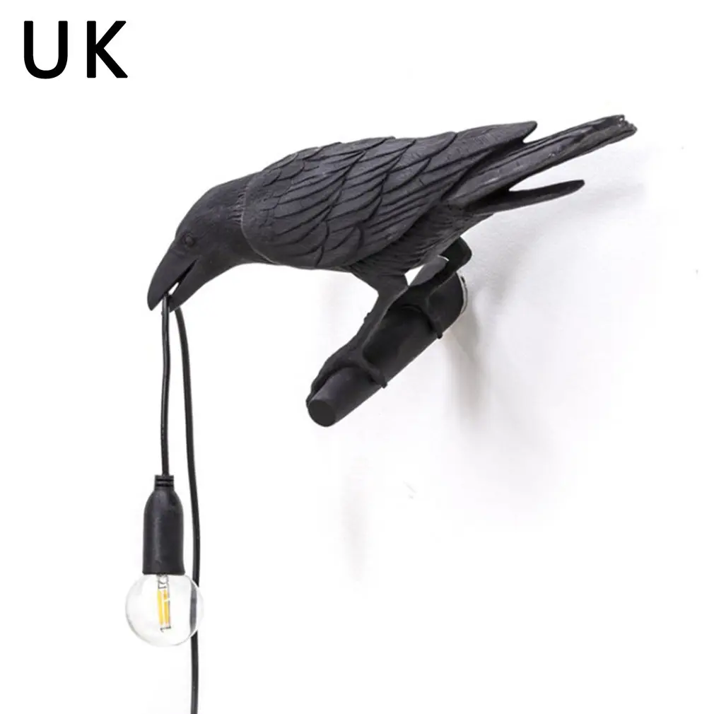

Modern Nordic Resin Bird Table Lamp Italian Bird Lamp Crow Desk Lamp For Living Room Bedroom Dining Room Light