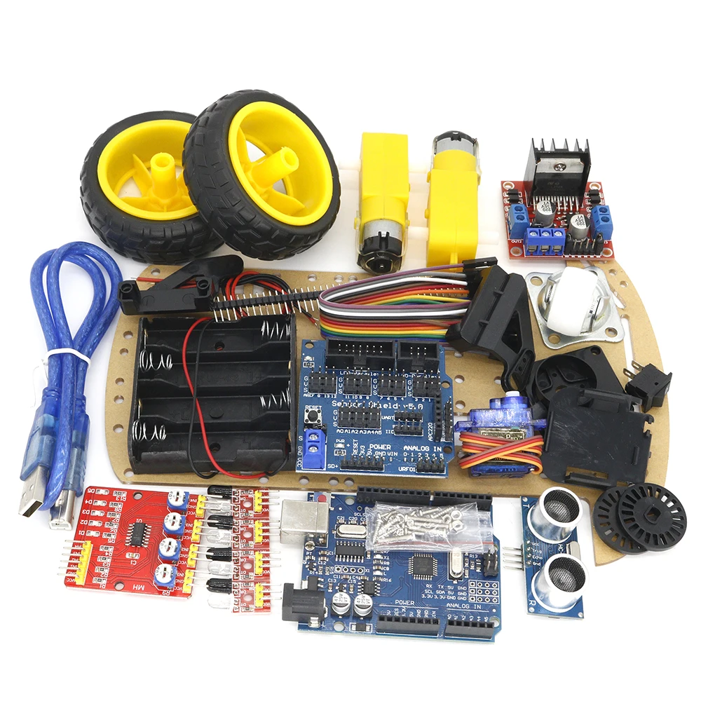 Двигатель для отслеживания обхода комплект шасси смарт-робота кодер скорости