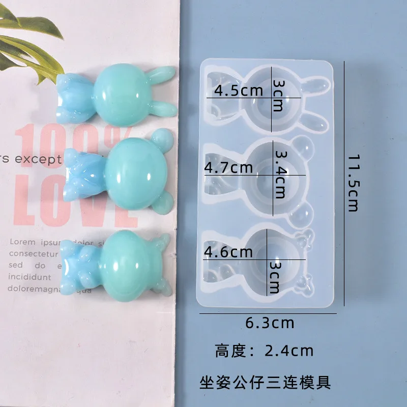 Молды прозрачные для украшений сделай сам стоящий медведь сидящий УФ-полимер