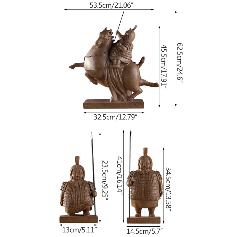 

Creative Fat Terracotta Warrior Model Cute Armor Doll Resin Craft Figurines Miniatures Home Decoration Accessories Gift Kids Toy