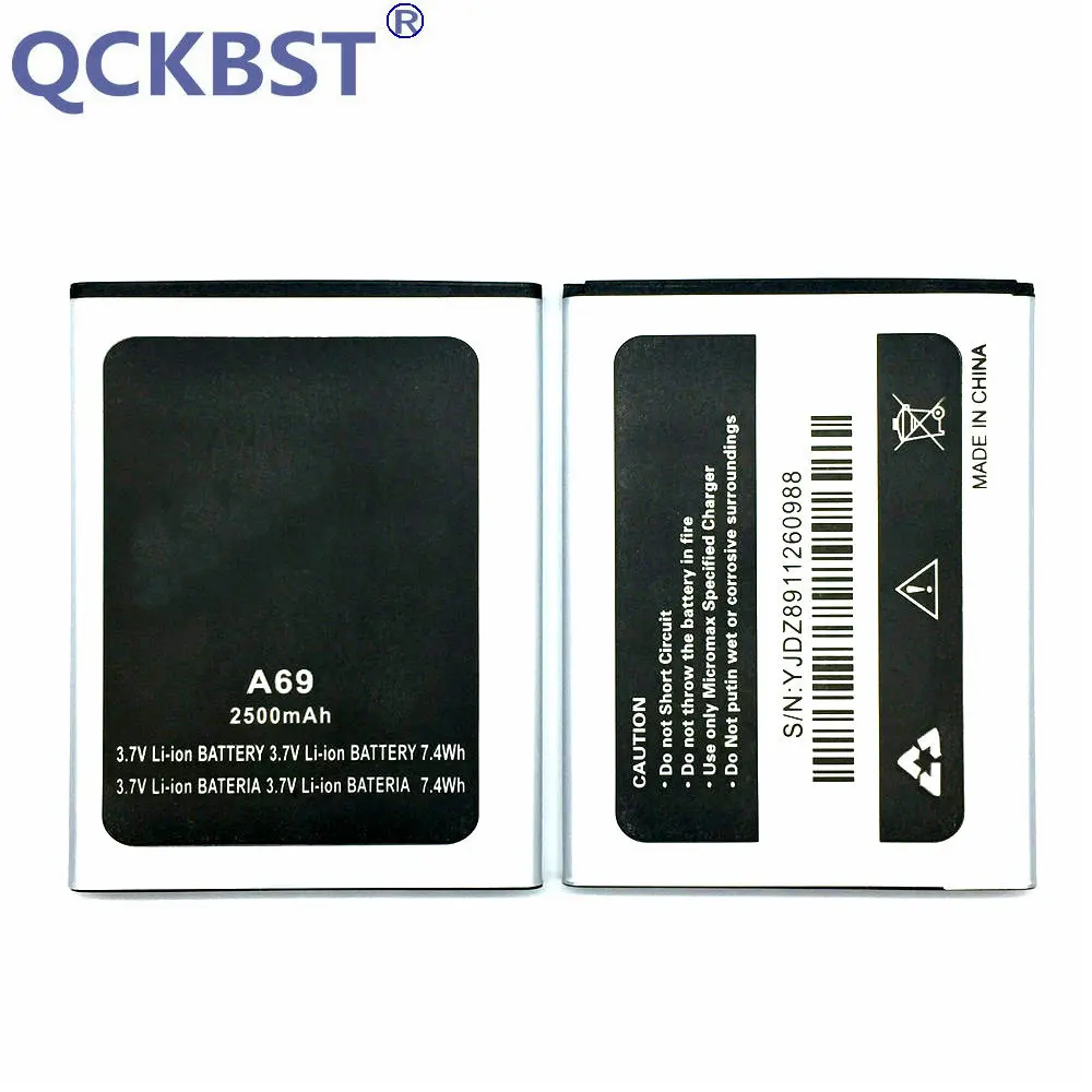 Новый оригинальный аккумулятор для Micromax A69 высококачественный 2500 мАч сотового