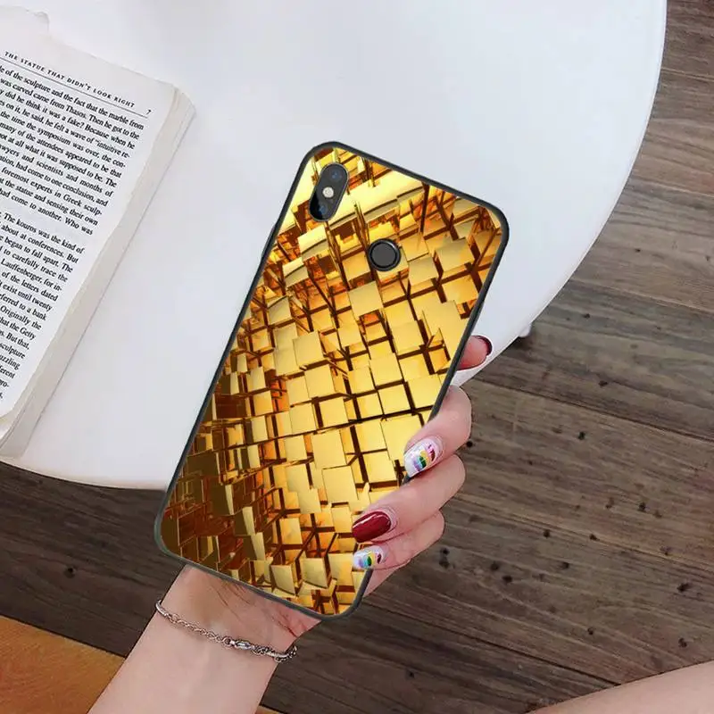 

Golden gold pattern printed flower Phone Case For Xiaomi Redmi note 7 8 9 t k30 max3 9 s 10 pro lite