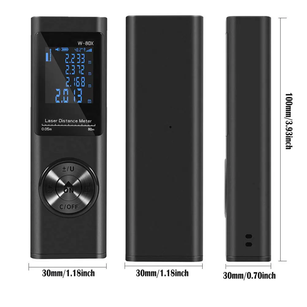 

Laser Distance Meter Electronic Portable Digital Range With LCD Display IP54 Waterproof Range Finder Interior Design Measur Tool