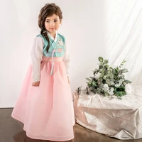 customized south korean imported material girls orthodox korean dress childrens stage performance birthday national costume