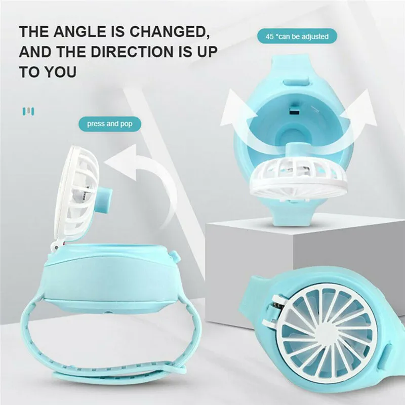 Fan Watch Handheld Small Appliances Creative Air Conditioning Mini Lazy | Бытовая техника