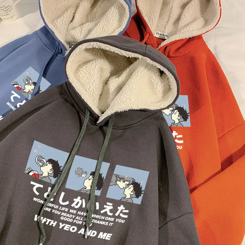 

Women Japanese Anime Hoodies Women Streetwear Kawaii Cartoon Print Long Sleeve Sweatshirt Korean Cute Clothes 2021 autumn