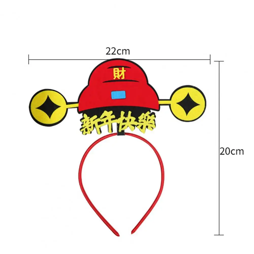 

Chinese Style New Year Retro Headband Cute Children Hair Hoop Decorations Photo Props Happy New Year Headwear Accessories