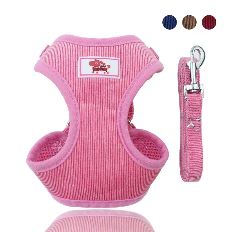 Dog Cat Harness Pet Adjustable Reflective Vest Walking Lead Leash For Chihuahua Puppy Mesh for Small Medium Bulldog | Дом и сад