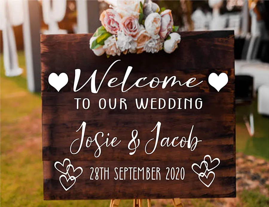 Персонализированная Свадебная вечеринка Добро пожаловать в знак настенное