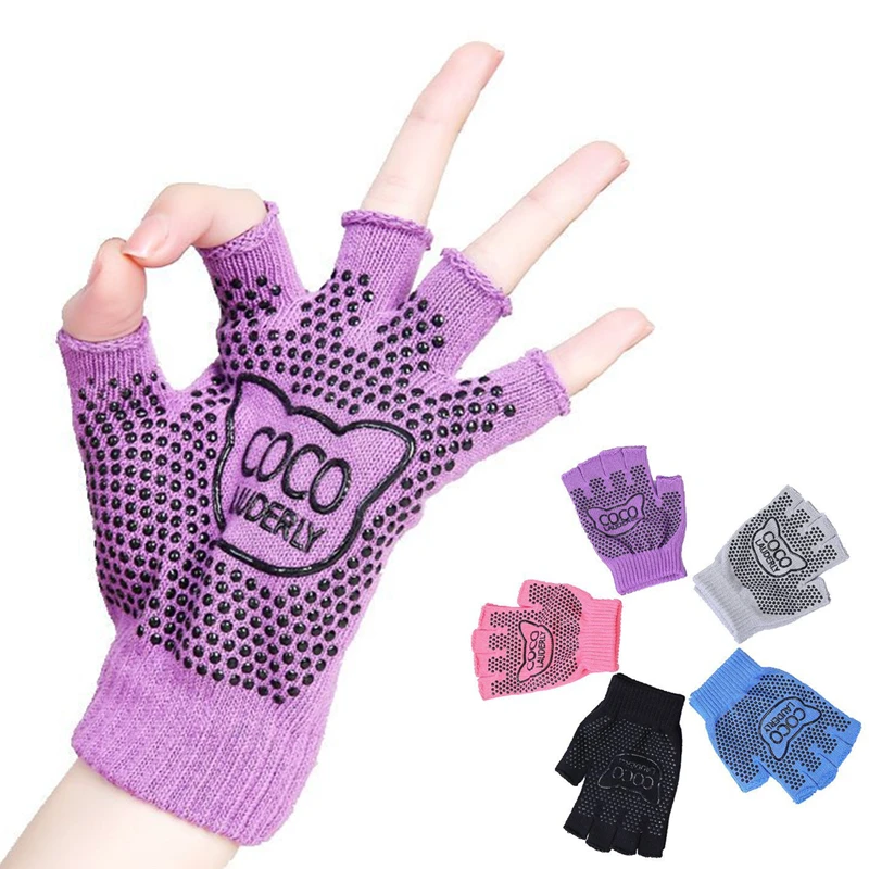 Женские Профессиональные нескользящие перчатки для йоги дышащие Хлопковые