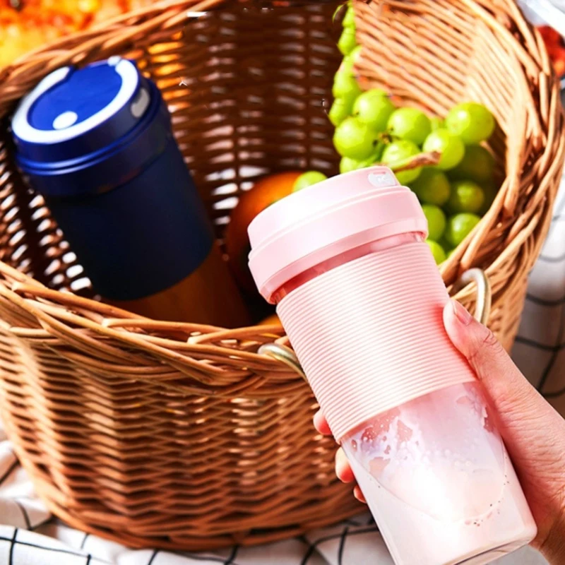 Портативная соковыжималка 300 мл электрическая для смузи с USB-зарядкой блендер