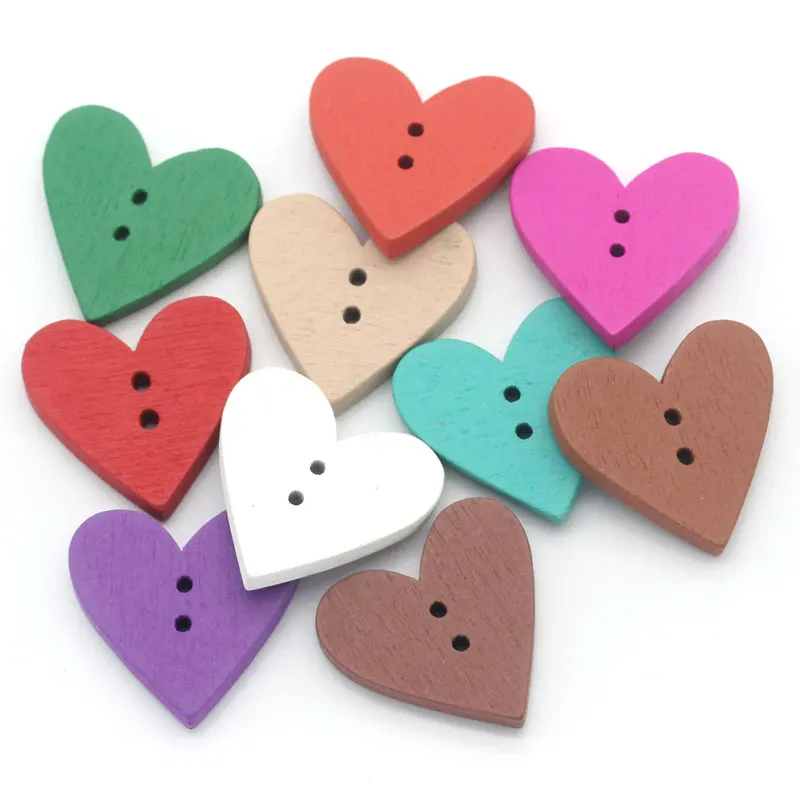 1 комплект/100 шт цвет случайный в форме сердца Ретро Кнопка детская нашивка DIY