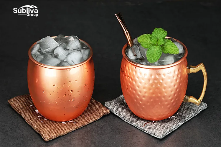 550 мл идеальная ударенная кружка мула в Москву бочка с медным покрытием чашка для