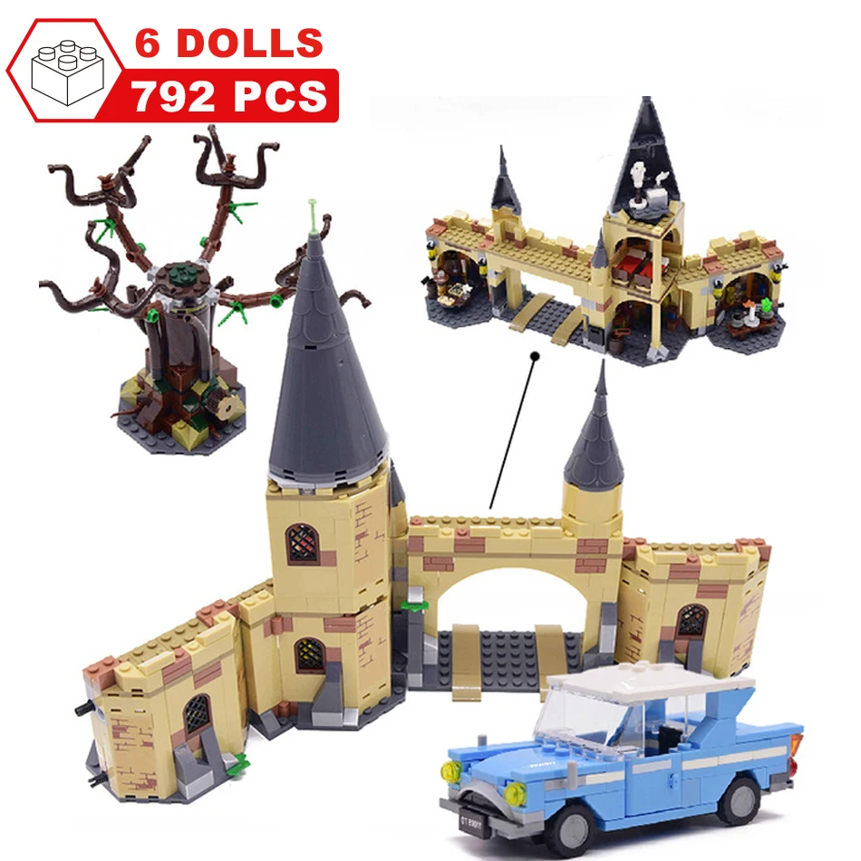 Фильм Гарри поттерд хогвартский замок Экспресс поезд Волшебный дом строительный