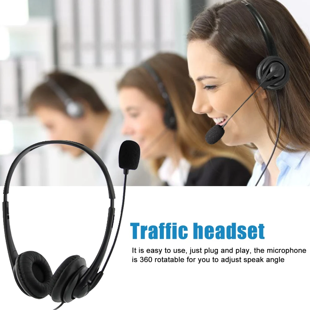 USB Telephone/Computer Headset with Microphone Noise Cancelling and Volume Controls for Computer Laptop PC | Электроника