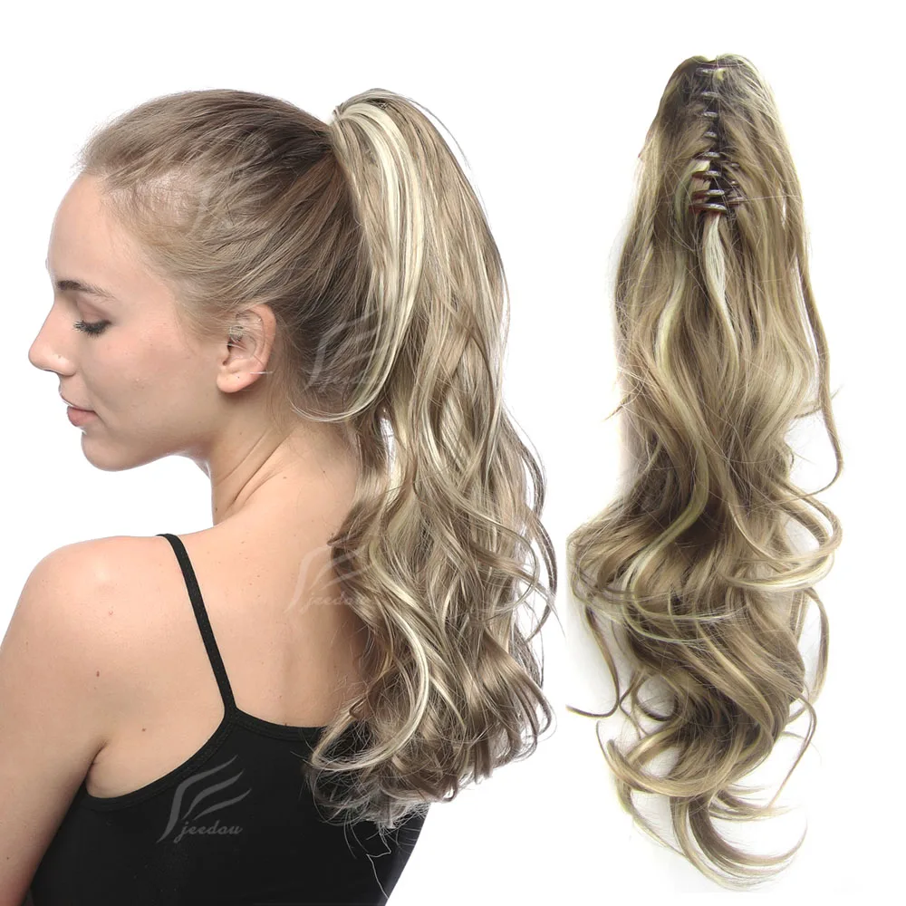 

Synthetic Long Wavy Hair Piece Pony Tail Extension Claw Voluminous Curly Ponytails Black Brown Blonde