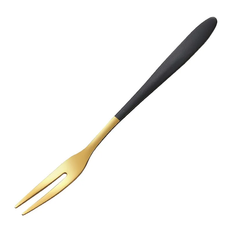 

1x Fruit Fork 304 Stainless Steel Two Tooth Fruit Fork Dessert Fork Moon Cake Fork * 100% Brand New And High Quality