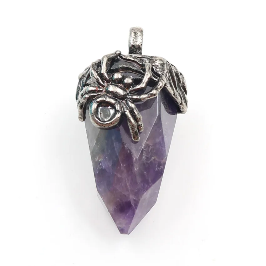 FYJS Уникальный античный посеребренный паук неправильной формы раздел