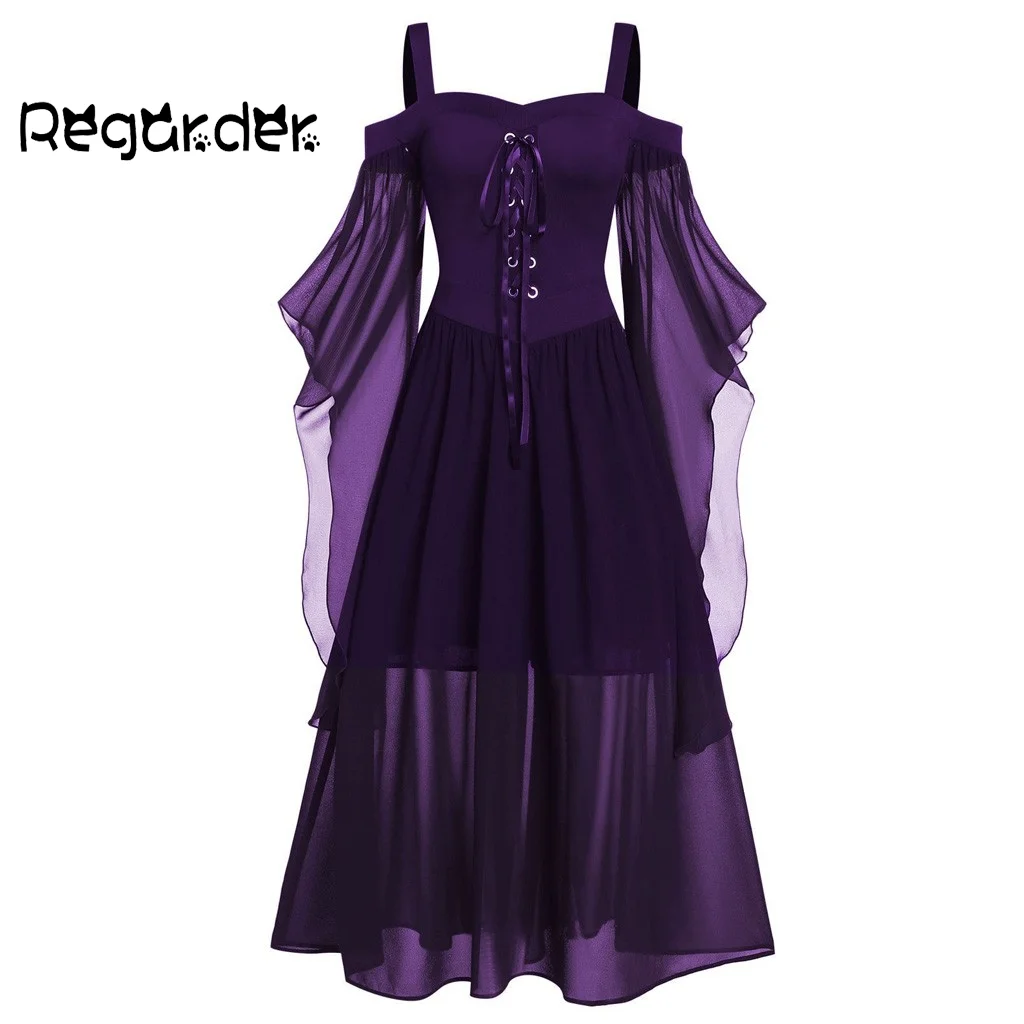 Винтажный женский костюм для косплея женское платье с открытыми плечами и