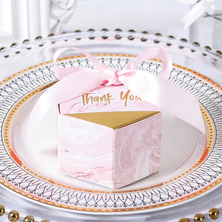 

Hexagon Candy Box Favor Box For Wedding With Marbling Paper Candy Bags Gift Boxes Guest Gift Box