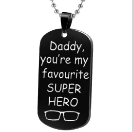 Ювелирные изделия из нержавеющей стали dad is my favorite super hero простое ожерелье с
