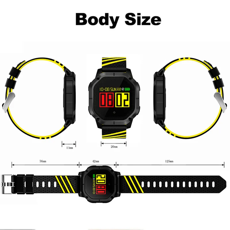 

IP68 Smart watch Man Waterproof Heart Rate Monitor Blood Pressure Bluetooth Color Screen Sport Smartwatch Fitness K5 Bracelet