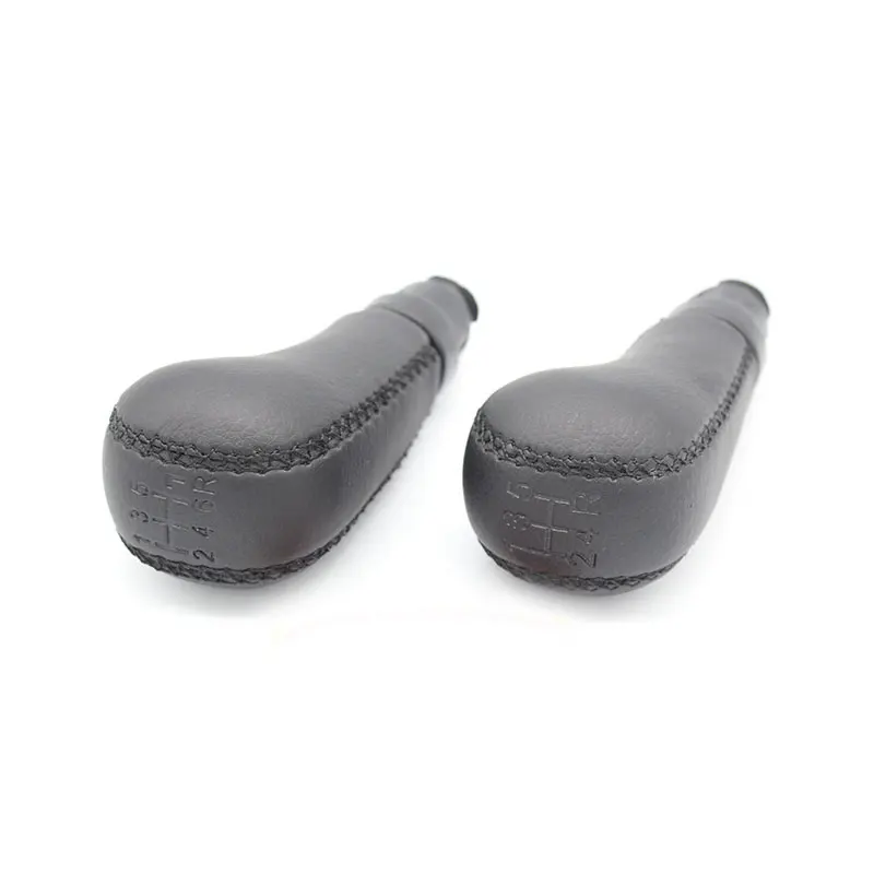 1Pc Car Gear Shift Knob Sewing Leather 5/6 Manual Lever Handball For Volvo S60 S80 V70 XC70 Accessories |