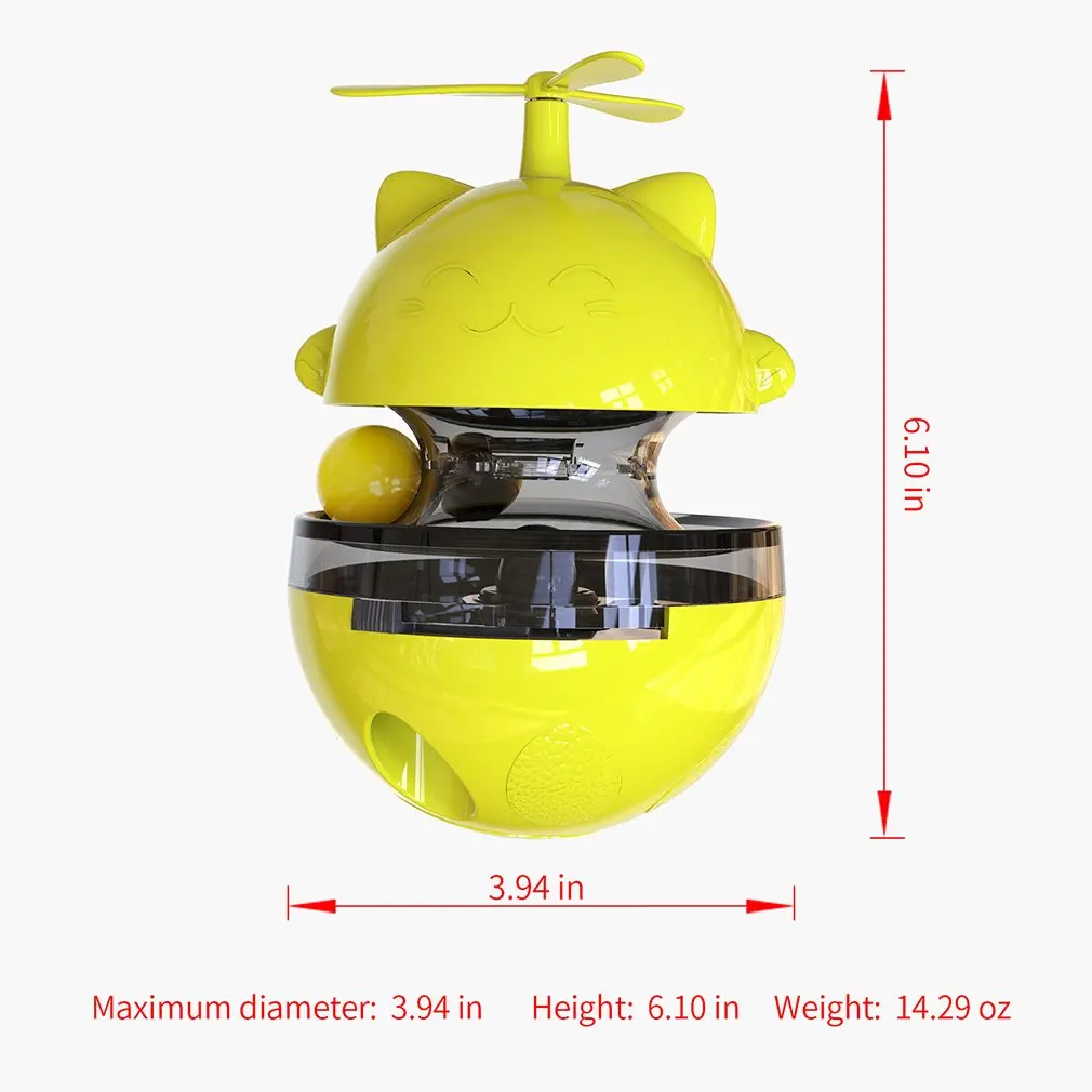 

4 In 1 Interactive Cat And Dog Tumbler Toy Food Dispenser Cat IQ Training Turntable Toy For Cat And Puppies Sports