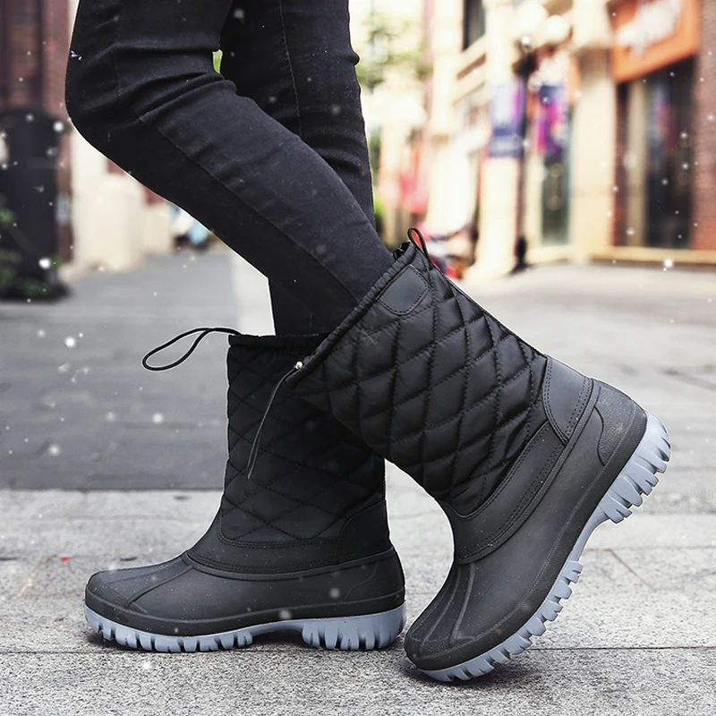 Теплые женские зимние ботинки на меху зимняя парусиновая обувь ботильоны