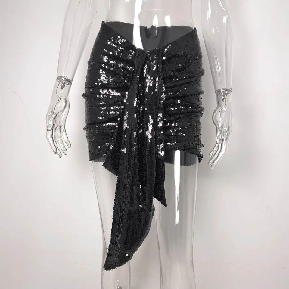 Элегантная Цветочная юбка V образной формы с блестками Женская шикарная