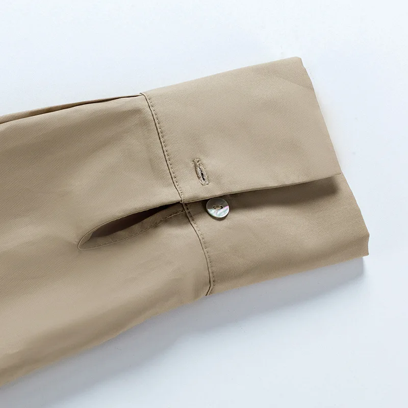 Женская рубашка с длинным рукавом однотонная элегантная модная свободная