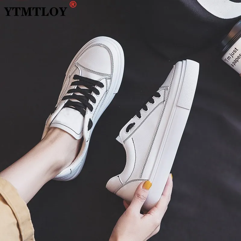 Женские холщовые кроссовки повседневная однотонная обувь на платформе белые