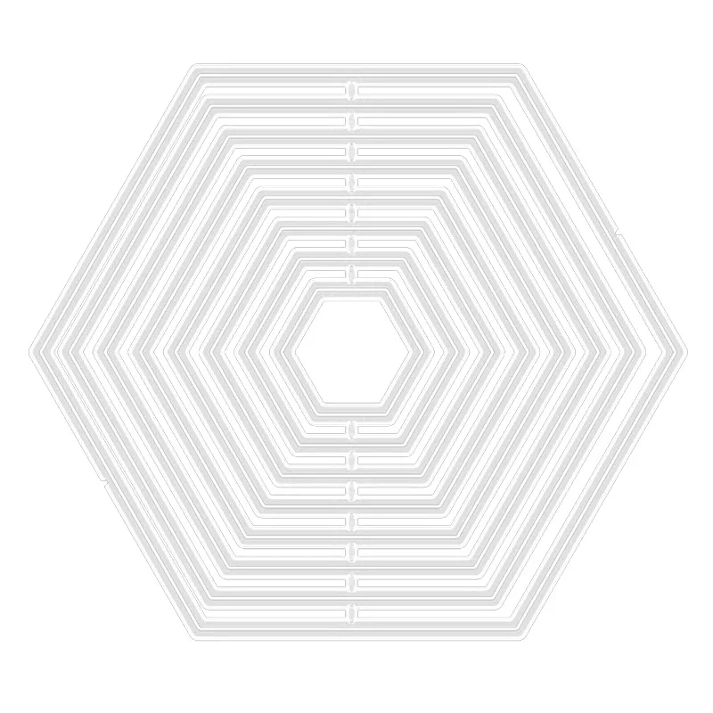 Новинка 2020 г. популярная Шестигранная спиральная многослойная форма для фона