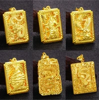 weight heavy 6pcslot hot 24k gold dragon ship guangong eagle pendant mens pendant classic male jewelry fathers day gift