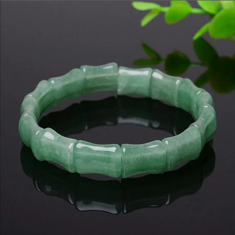 

Hot-selling Natural Dongling Jade-white-green Bamboo Slab Hand Line Bracelet Fashion Men's and Women's High-quality Jewelry Hand