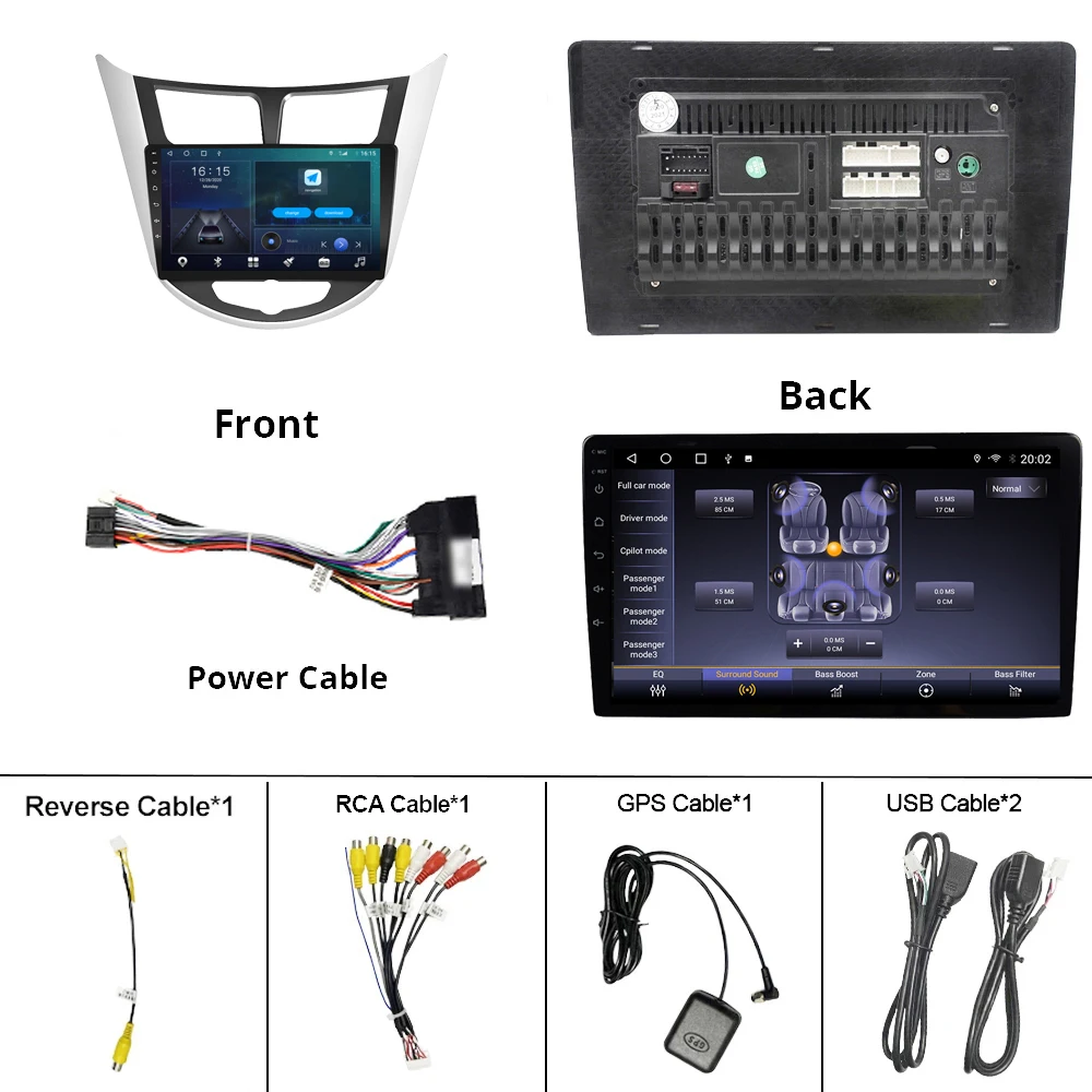 

2DIN Android 10 Car Radio For Hyundai Solaris 2010-2016 GPS Navigation Auto Radio Car Multimidia Player DSP Stereo Receiver IGO